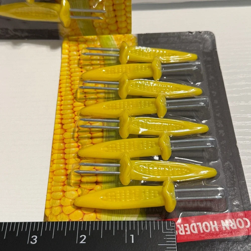 Cooking Concepts 8-Piece Corn 🌽 Holders Set – Durable Yellow Handles
